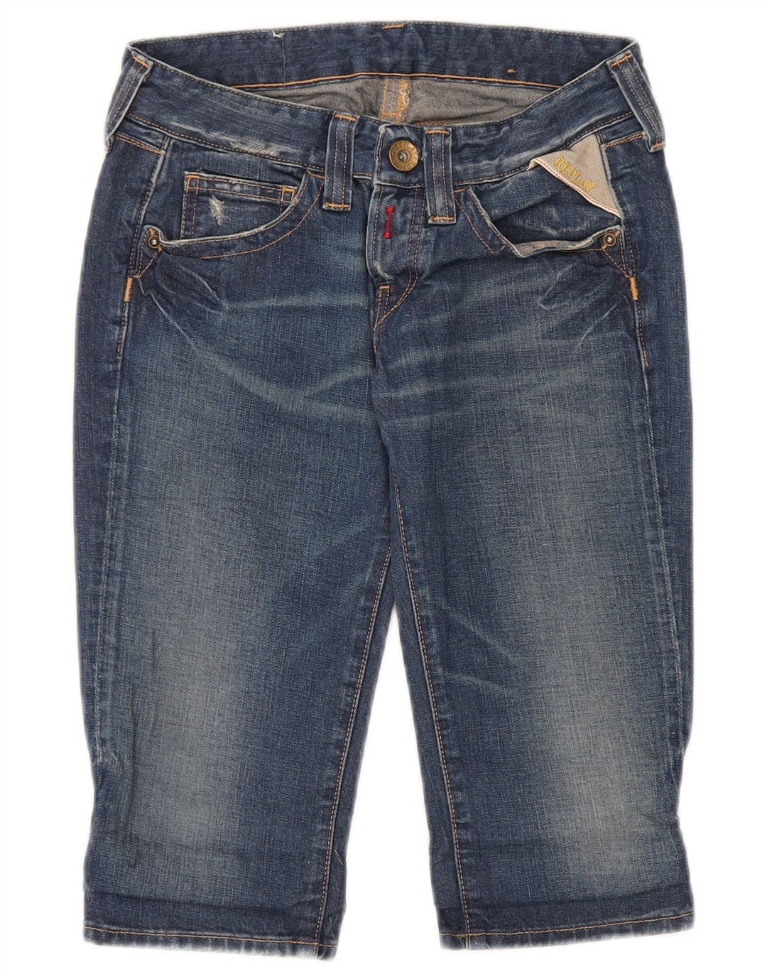 Replay Dame Denim Shorts W24 XS Blå Bomuld