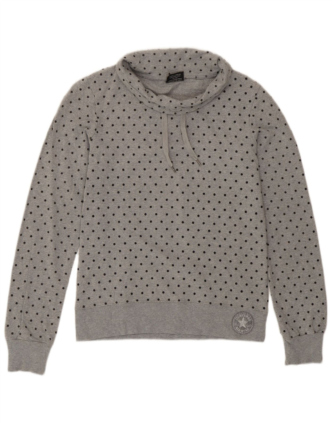 Converse Sweatshirt Jumper til kvinder UK 6 XS Grå plettet bomuld