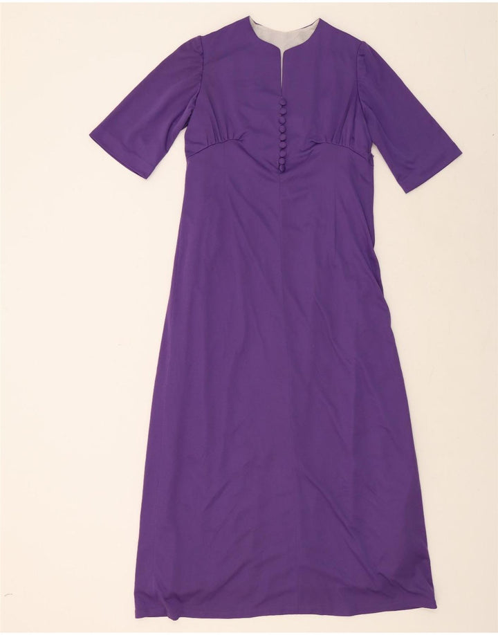 VINTAGE Womens Maxi Dress UK 12 Medium Purple Vintage Vintage and Second-Hand Vintage from Messina Hembry 