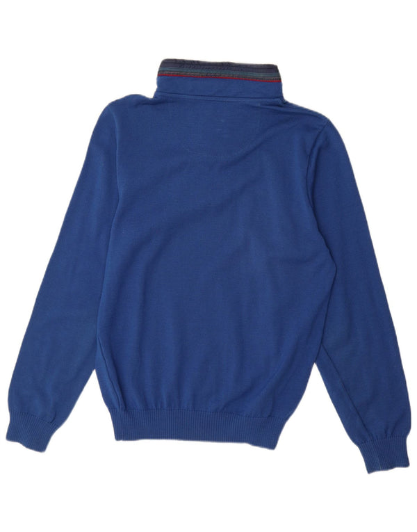 PAUL & SHARK Herre Yachting Zip Neck Jumper Sweater Medium Blue Virgin Wool