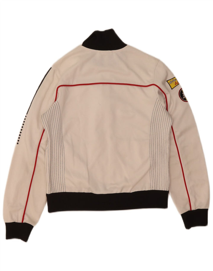 Adidas Grafisk træningsdragt topjakke til kvinder UK 12 Medium White Colourblock
