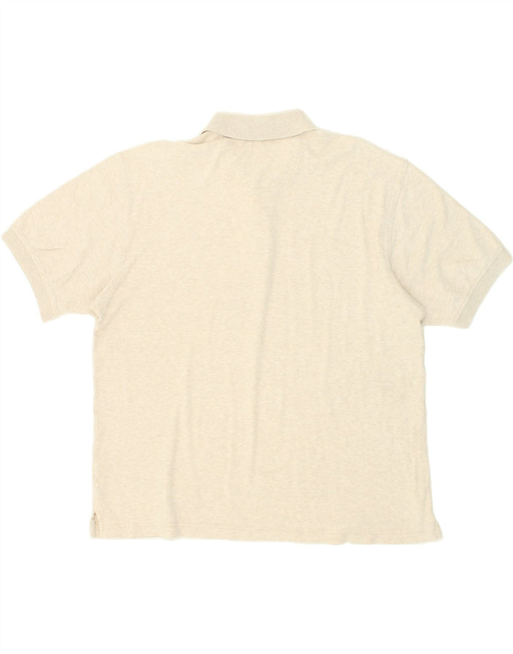 IZOD Mens Polo Shirt Large Beige Cotton Vintage Izod and Second-Hand Izod from Messina Hembry 