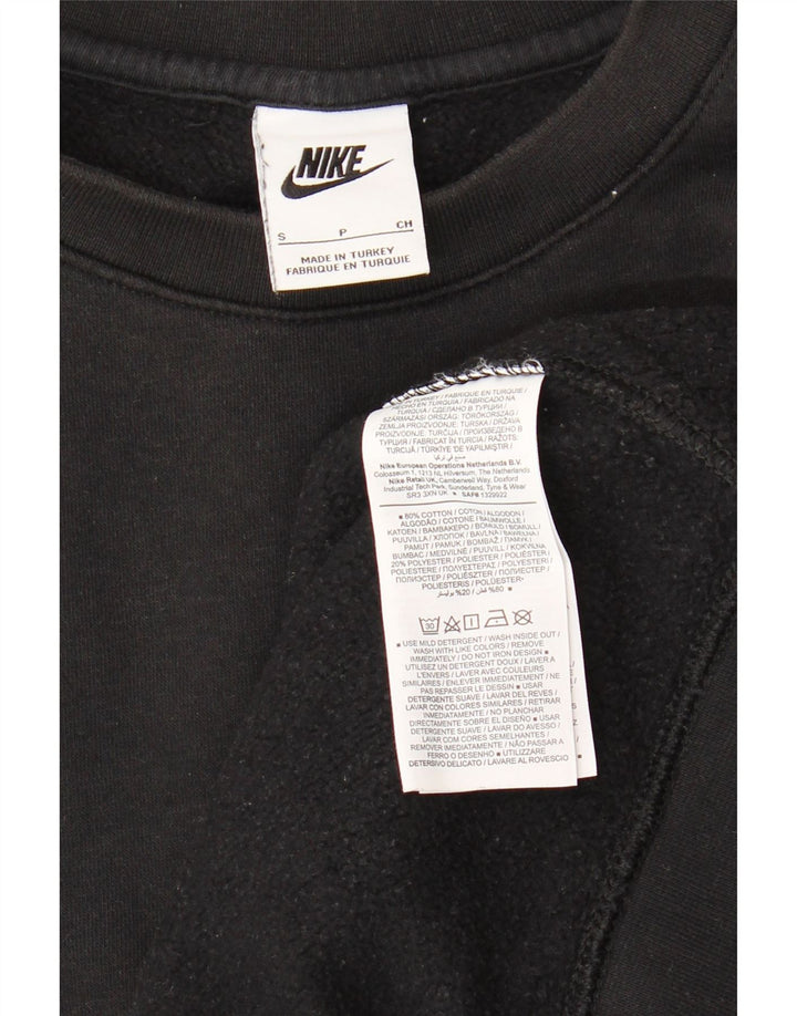 NIKE grafisk sweatshirt til mænd, lille sort bomuld