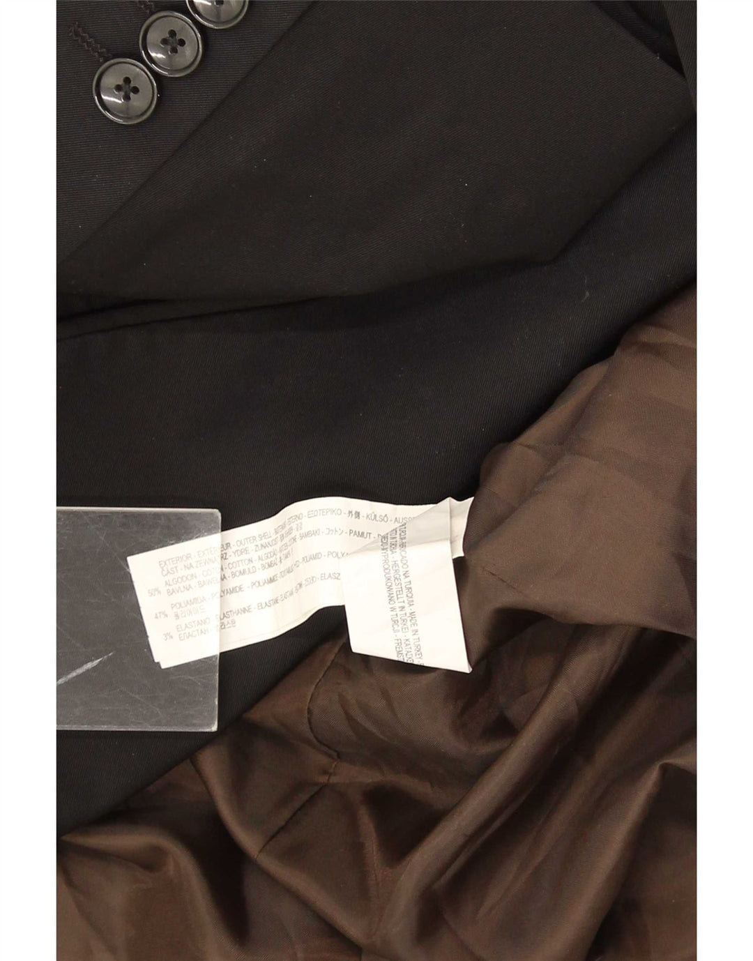 Zara Herre 2-knaps blazerjakke EU 54 XL Sort bomuld
