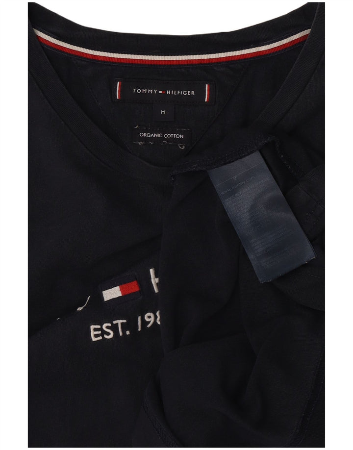 Tommy Hilfiger Herre grafisk T-shirt Top Medium Navyblå Bomuld