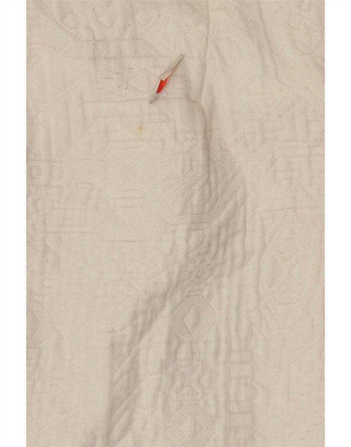 Zara Womens Utility Jacket UK 18 XL Hvid Geometrisk Polyester