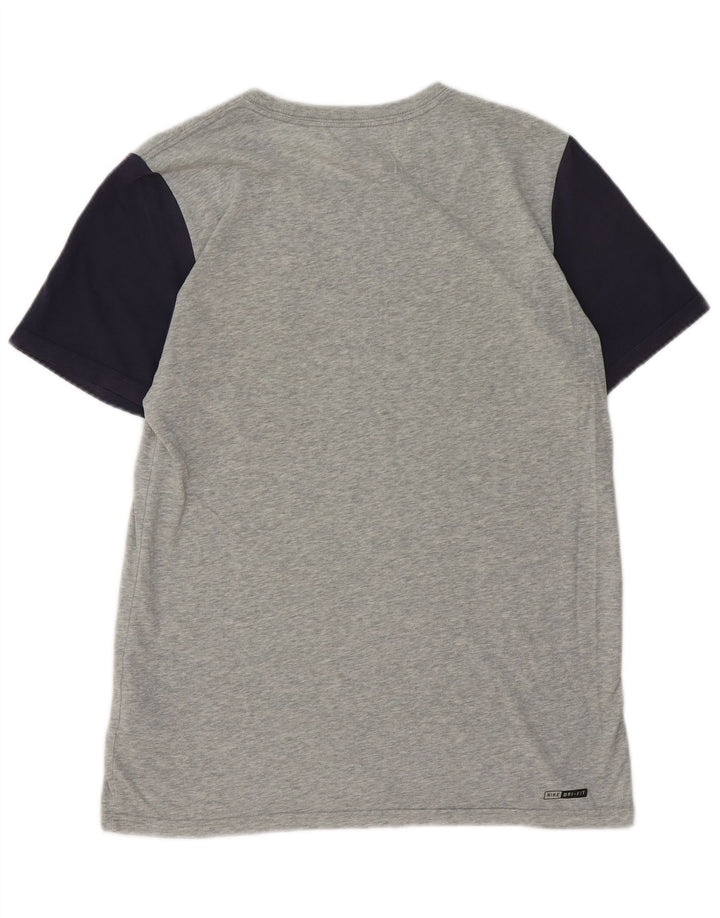 HURLEY Mens T-Shirt Top Medium Grey Colourblock Cotton