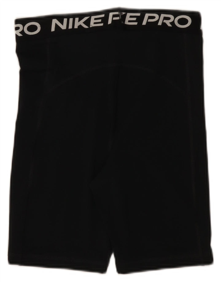 Nike Dame Dri Fit grafiske sportsshorts UK 10 Small Black Polyester