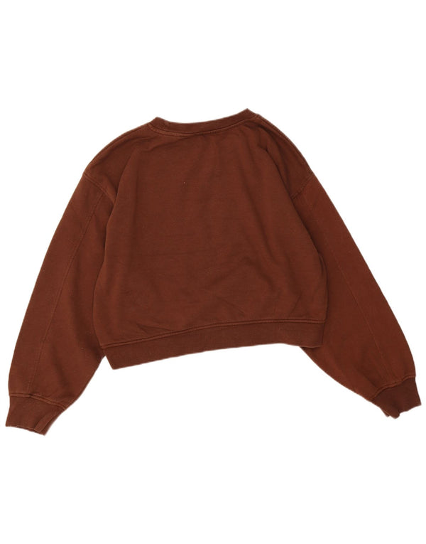 Zara Dame Sweatshirt Jumper UK 16 Stor Brun
