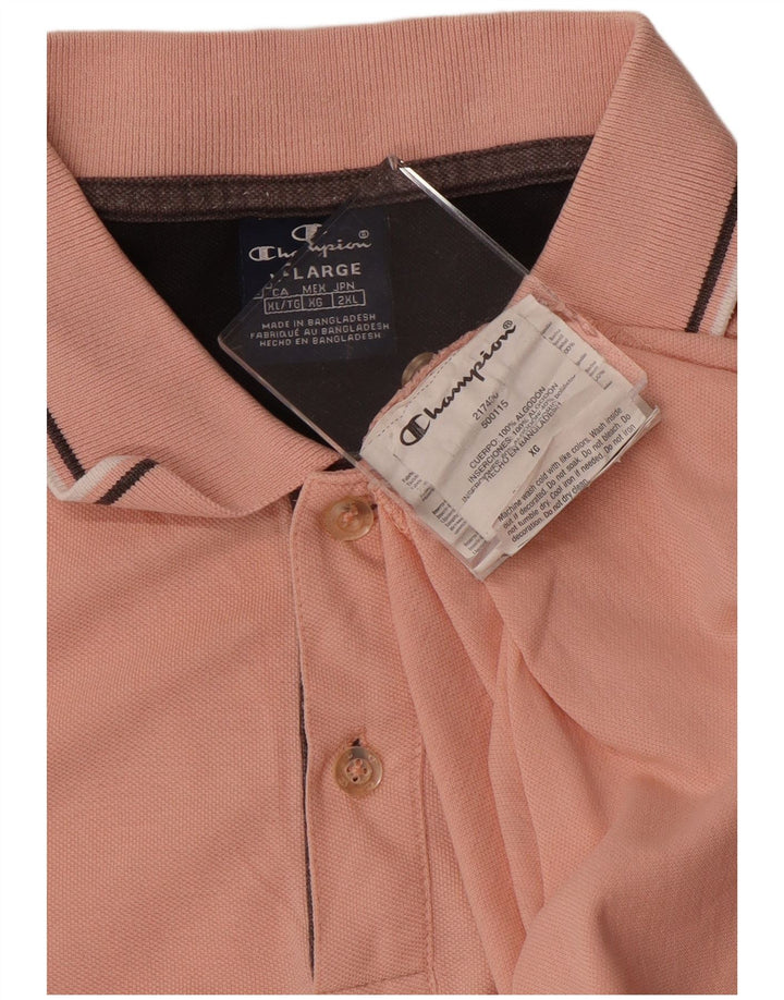CHAMPION Poloshirt til mænd XL Pink Bomuld