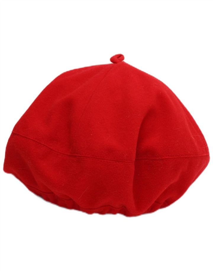 Vintage piger fleece baret hat 6-7 år rød polyester