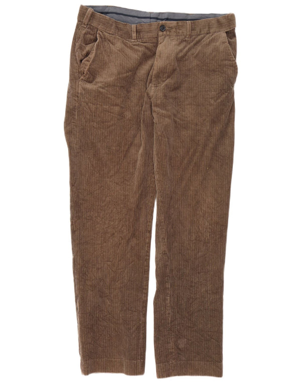Marks & Spencer Herre Regular Fit Corduroy Bukser W36 L31 Brun Bomuld