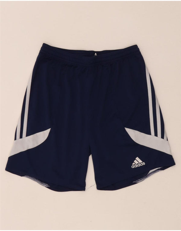 Adidas Boys Climalite Sportshorts 11-12 år Large Navy Blue Colourblock