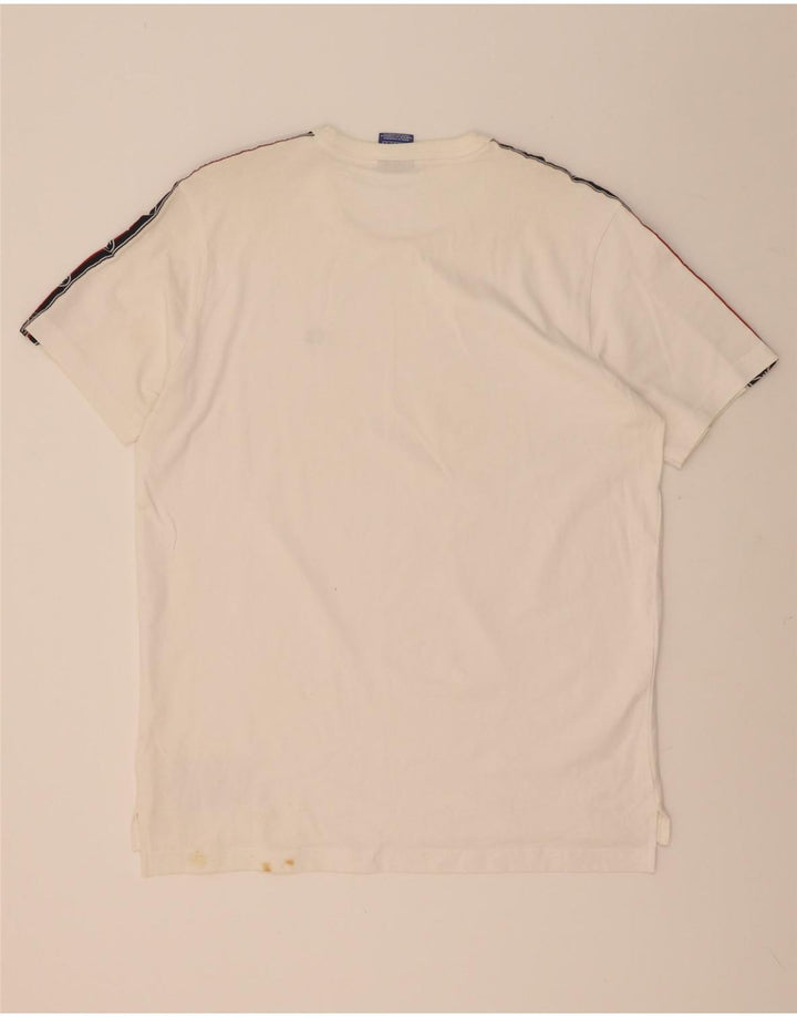 Champion Herre grafisk T-shirt Top Medium White Colourblock