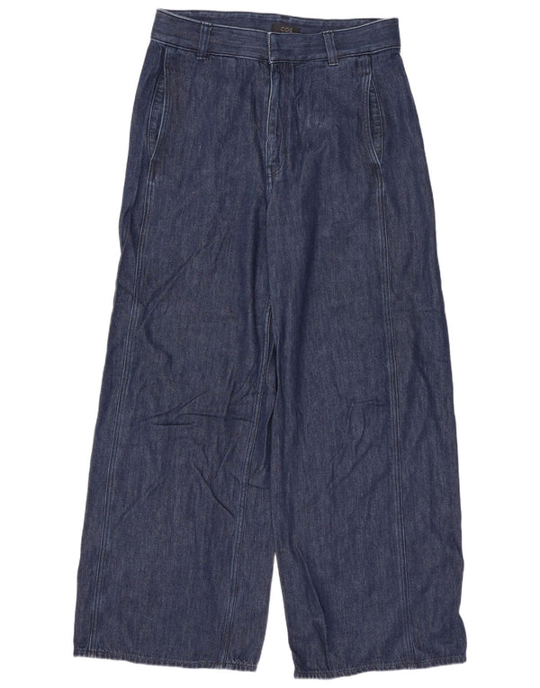 Cos Højtaljede Jeans med brede ben til kvinder EU 40 Medium W34 L30 Marineblå Bomuld