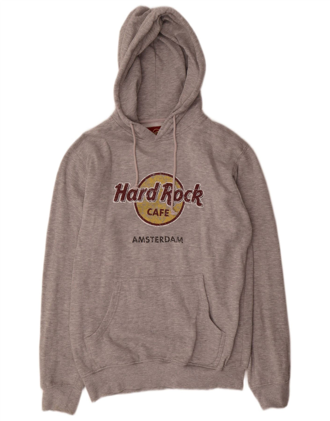 Hard Rock Cafe Herre Amsterdam Grafisk Hættetrøje Jumper Stor Grå Polyester
