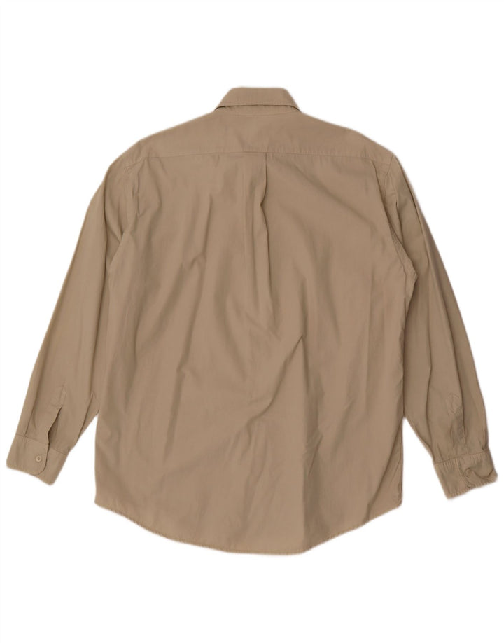 Trussardi Jeans Herreskjorte Stor Beige Bomuld