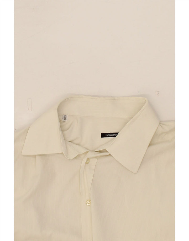 ROCCOBAROCCO Mens Shirt  Size 18/45 2XL Off White Vintage Roccobarocco and Second-Hand Roccobarocco from Messina Hembry 