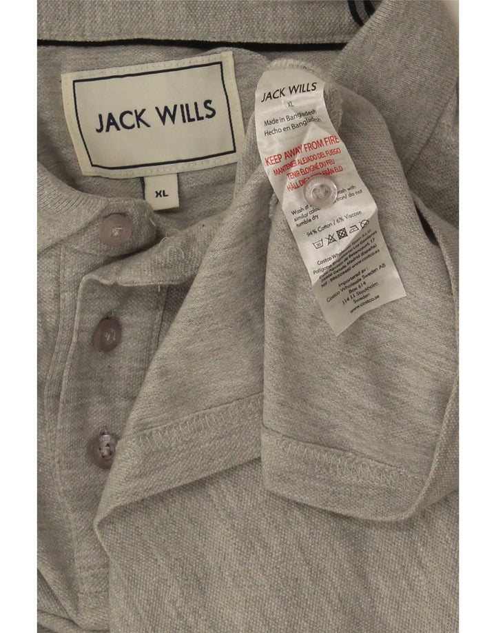 Jack Wills herre poloshirt XL grå bomuld