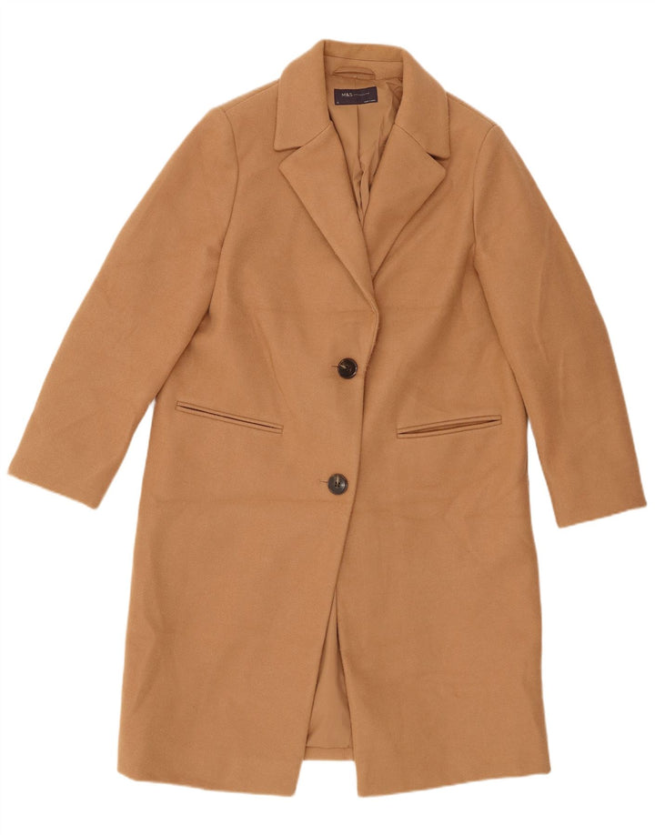 Marks & Spencer Dameoverfrakke UK 12 Medium Beige Polyester