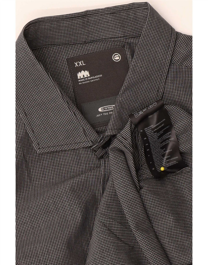 G-Star Herreskjorte 2XL Grå Gingham Bomuld