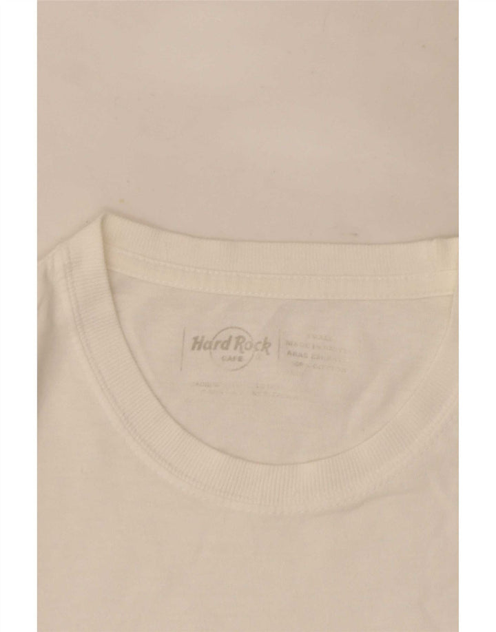 Hard Rock Cafe Herre Berlin Grafisk T-Shirt Top Lille Hvid