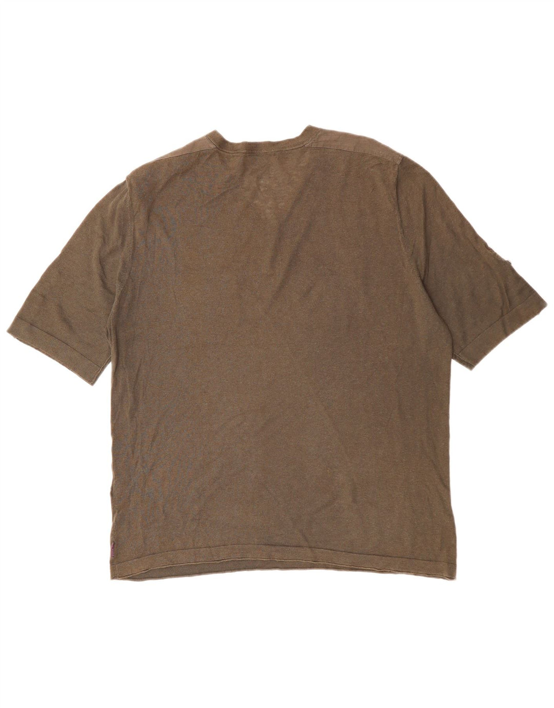 TED BAKER Herre T-Shirt Top Størrelse 6 2XL Khaki Bomuld