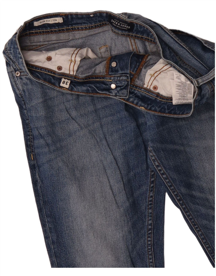 Jack & Jones Herre Tim Slim Jeans W30 L30 Blå Bomuld