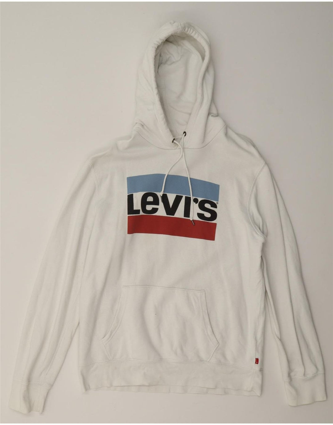Levi's Grafisk hættetrøje til mænd, stor hvid bomuld