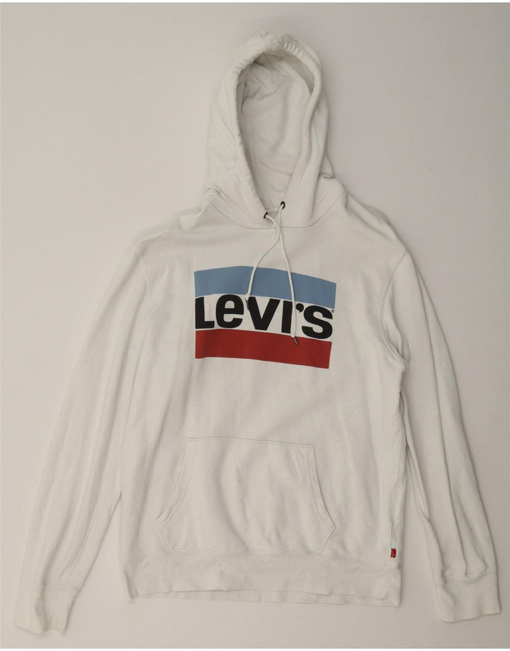 Levi's Grafisk hættetrøje til mænd, stor hvid bomuld