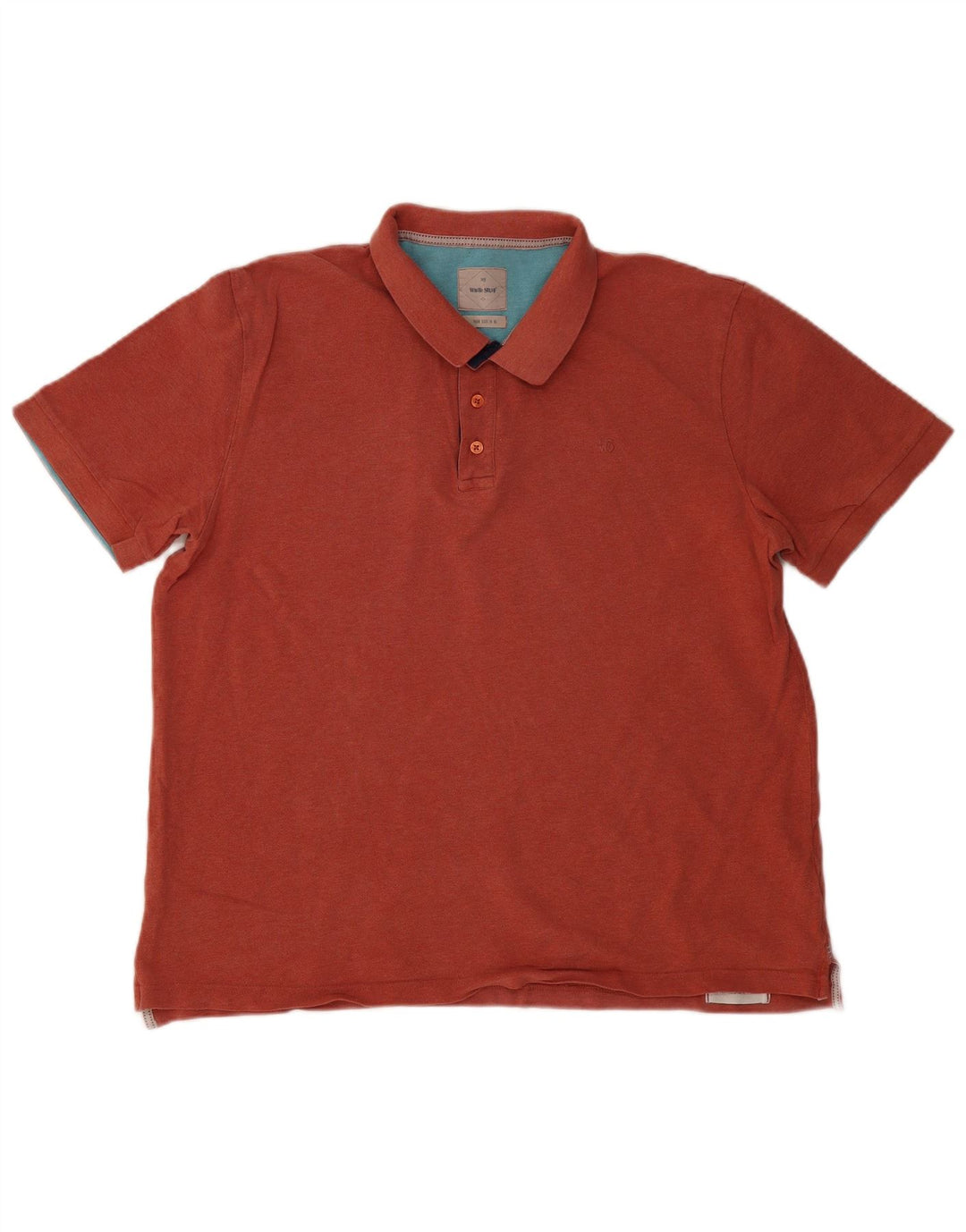 HVIDE TING Herre poloshirt XL rødbrun bomuld