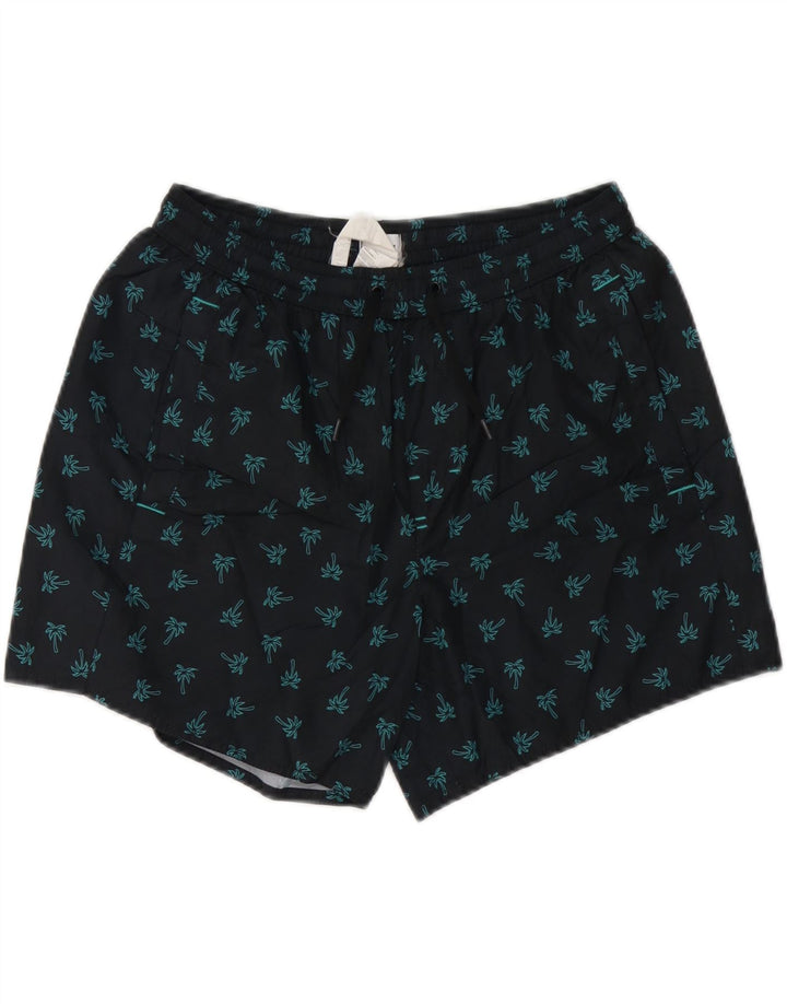 COAST Herre grafiske svømmeshorts Medium Sort Polyester