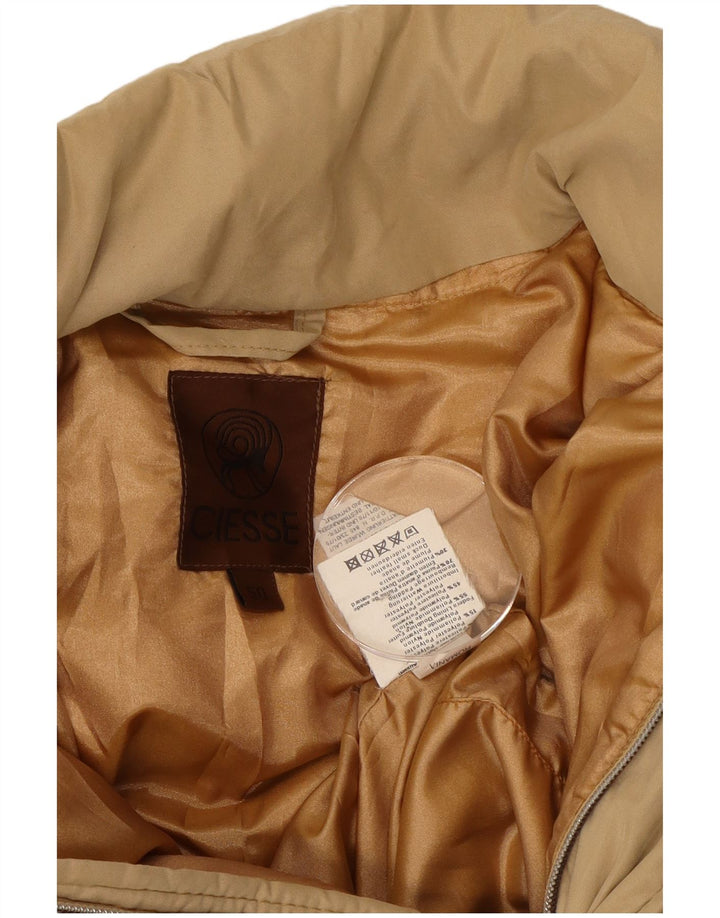 Vintage polstret herrejakke IT 50 Large Beige Polyester