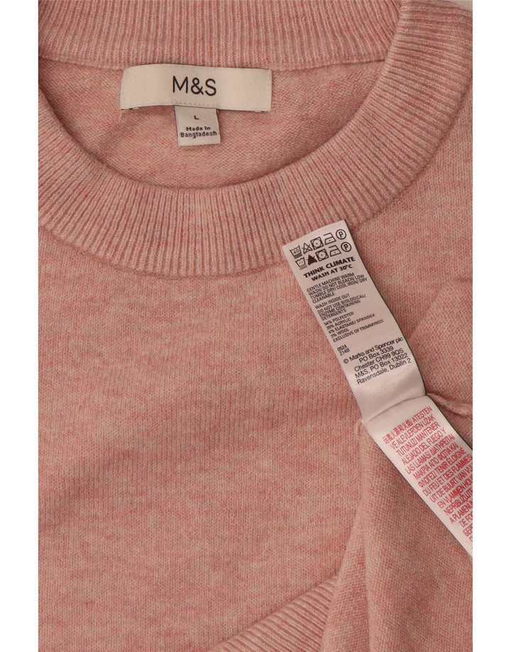 Marks & Spencer Dame Oversized Crew Neck sweater UK 16 Large Pink