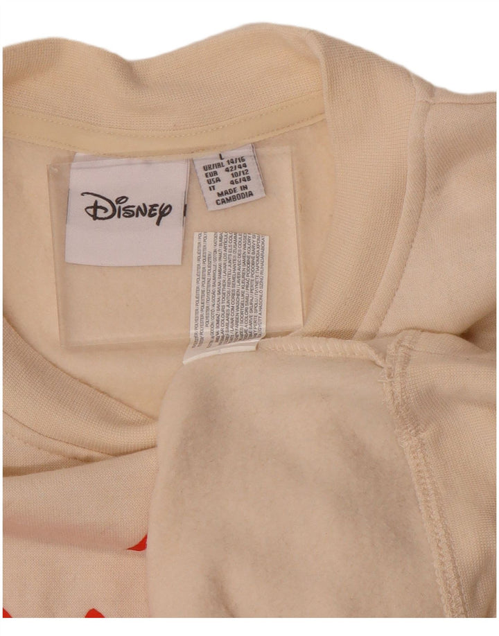 DISNEY Womens Oversized Sweatshirt Jumper UK 14/16 Large White