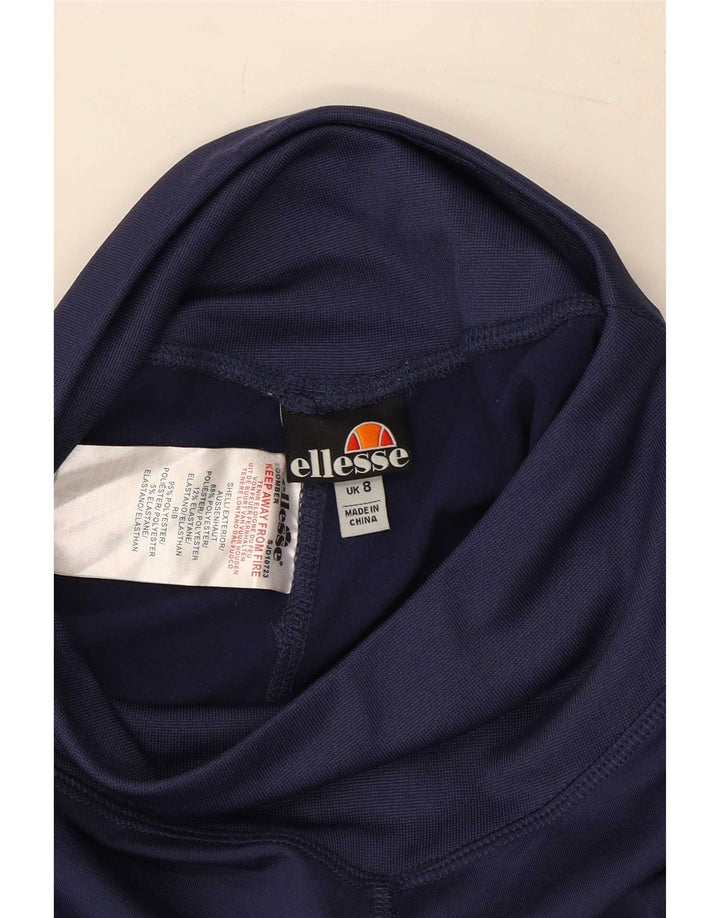 Ellesse Womens Grafiske Leggings UK 8 Small Navy Blue Polyester
