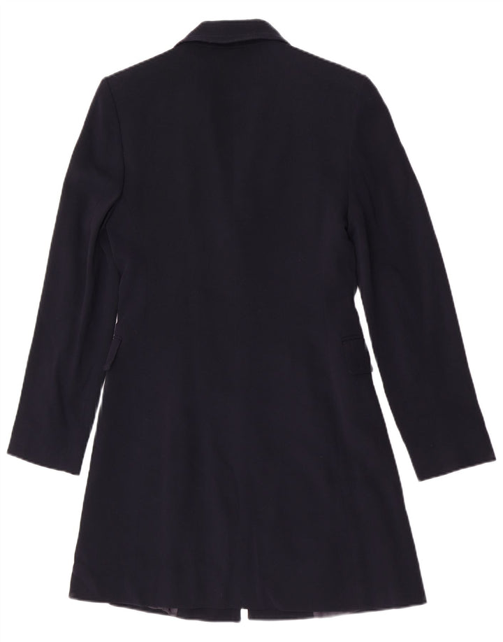 Jigsaw Dame 3-knap Longline Blazer Jacket UK 8 Small Navy Blue Uld