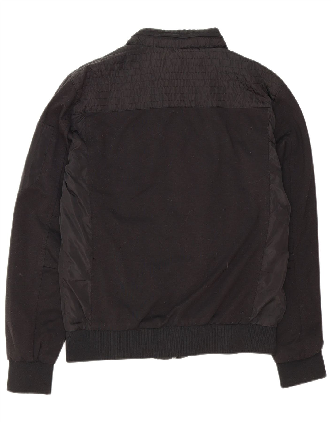 ZARA Mens Bomber Jacket UK 40 Large Black Polyester