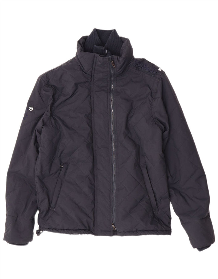 Superdry Polstret Herrejakke UK 38 Medium Navy Blue Nylon