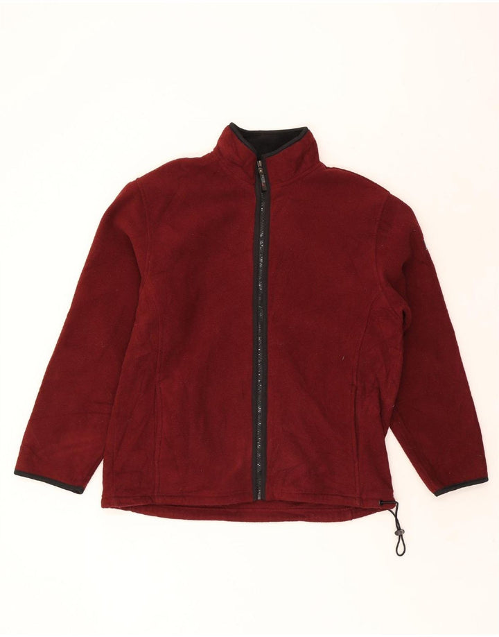 IZOD Mens Fleece Jacket UK 40 Large Burgundy Polyester Vintage Izod and Second-Hand Izod from Messina Hembry 