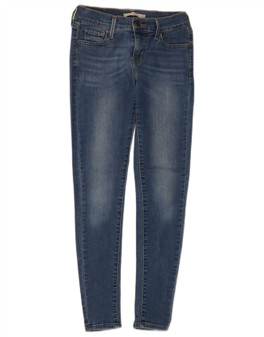 LEVI'S Dame 710 Super Skinny Jeans W25 L28 Blå Bomuld