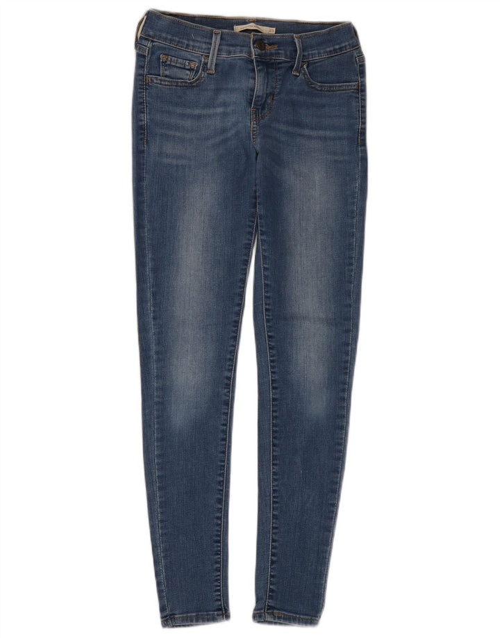LEVI'S Dame 710 Super Skinny Jeans W25 L28 Blå Bomuld