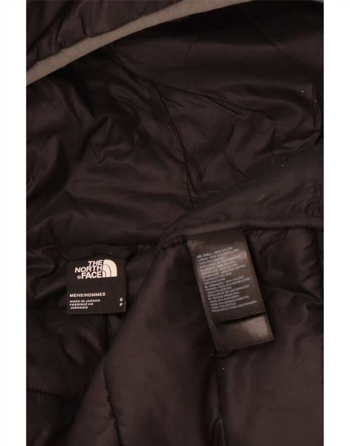THE NORTH FACE Herre hættepolstret jakke UK 36 Lille sort nylon