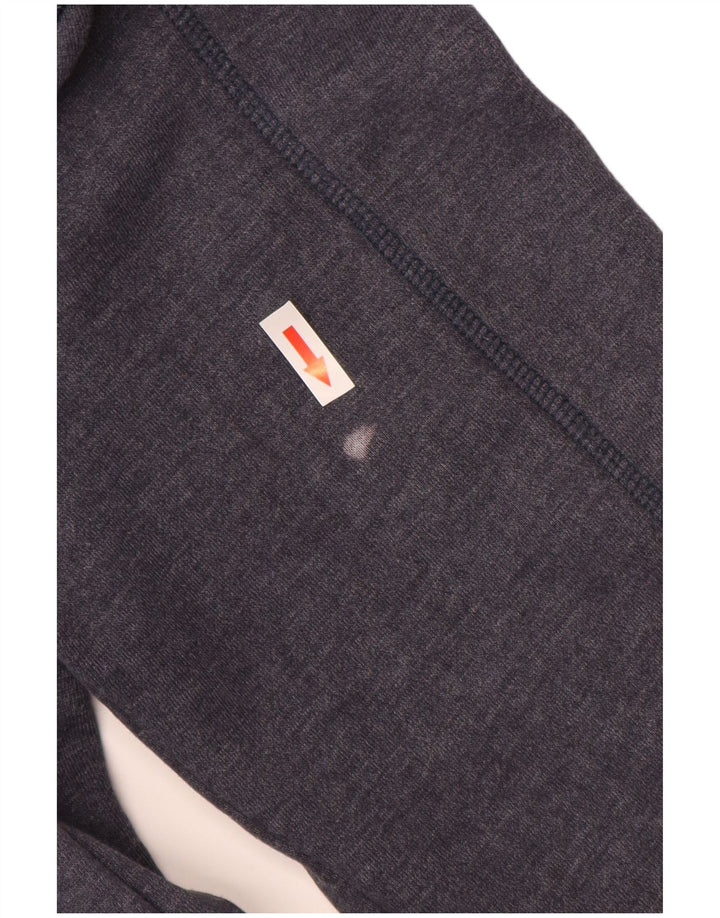 WEIRD FISH Herre Zip Neck Sweatshirt Jumper Large Navy Blue Bomuld