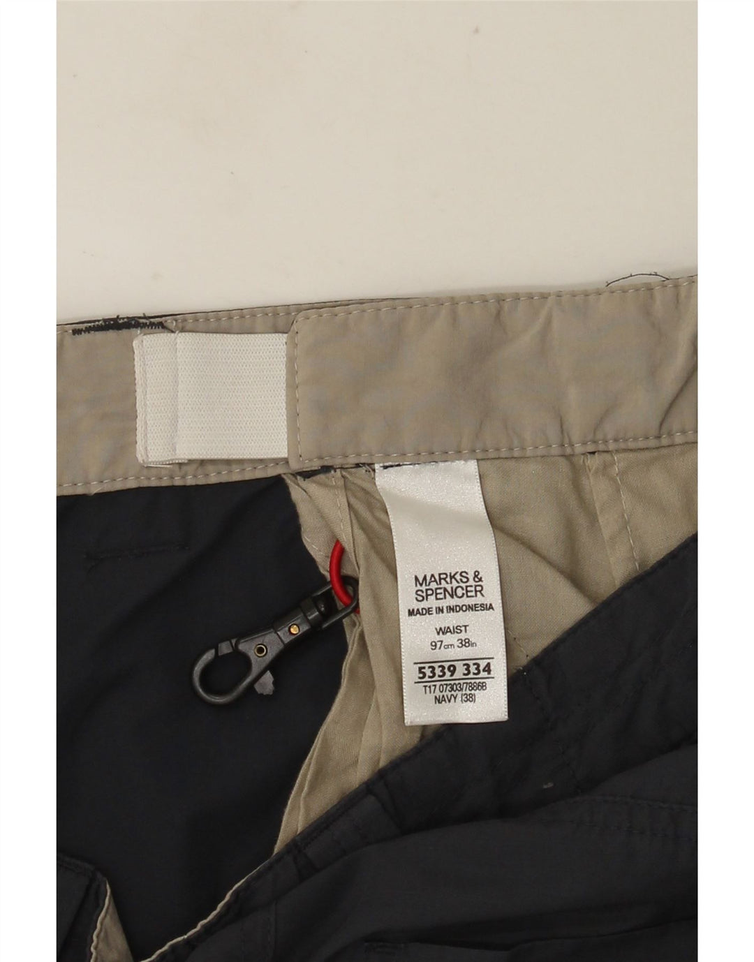 MARKS & SPENCER Herre Cargo Shorts W38 XL Grå Bomuld