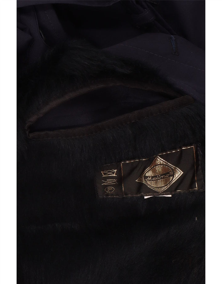 VINTAGE Sherpa Overfrakke til mænd UK 40 Large Navy Blue