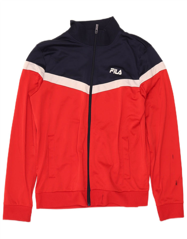 FILA Træningsdragt til mænd Topjakke Lille Rød Colourblock Polyester