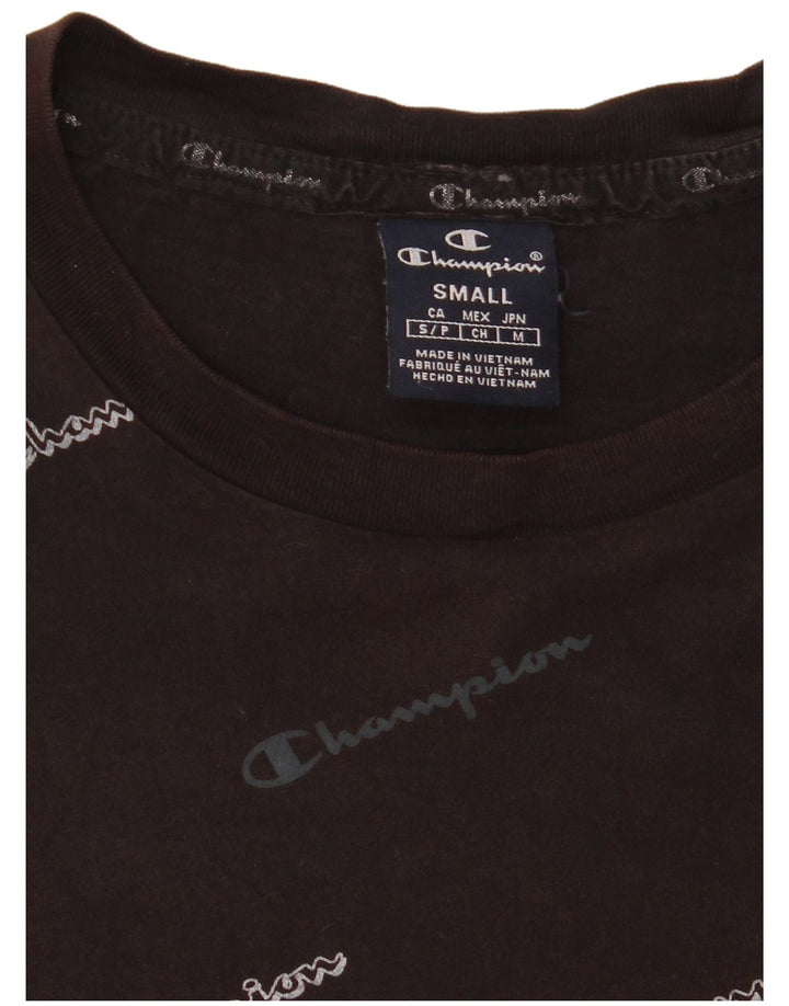 CHAMPION Herre Grafisk T-Shirt Top Lille Sort