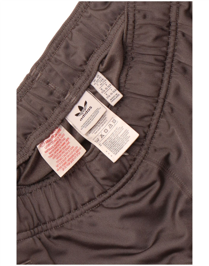 Adidas Drenge Træningsdragt Bukser Joggers 15-16 År Grå Polyester