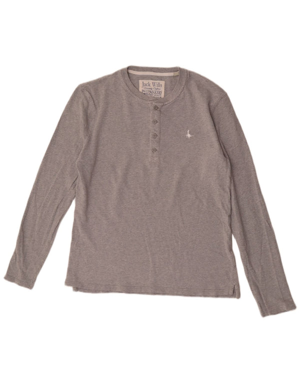 Jack Wills Herre Top Langærmet Mellemgrå Bomuld